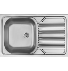 1-bowl steel sink with drainer on the right side - overlay
