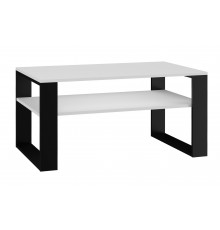Topeshop MODERN 1P WHITE BLACK coffee/side/end table Coffee table Rectangular shape 2 leg(s)