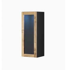 Cama cabinet VIGO "90" glass 90/35/32 black/wotan oak