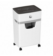 Шредер HP ONESHRED 10MC, микрорезка, P-5, на 10 карт, 20 л, светло-серый.