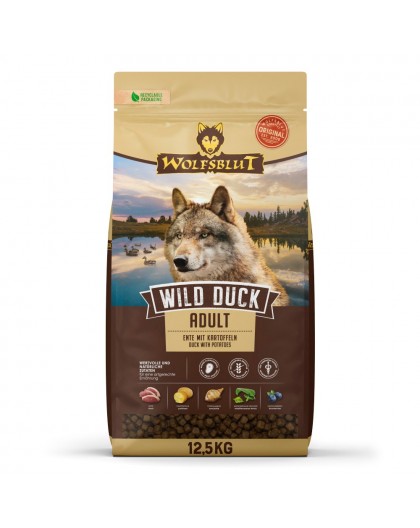 WOLFSBLUT Wild Duck Duck with potatoes - dry dog food - 12,5kg