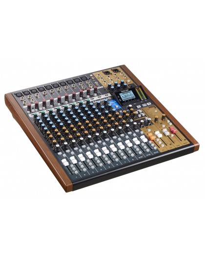 Tascam MODEL 16 audio mixer 16 channels 20 - 30000 Hz Black, Gold, Wood