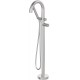 Freestanding bath faucet with shower set