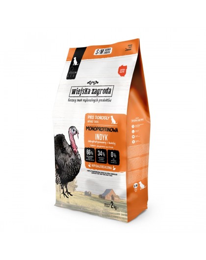 WIEJSKA ZAGRODA Monoprotein Turkey - dry dog food - 2kg