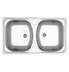 2-bowl steel sink
