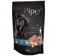 PIPER Loomadega lambaliha, porgandi ja pruuni riisi - märg koeratoit - 500g