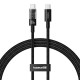 Baseus Gem USB C to USB C fast charging cable 1 m 100 W Black