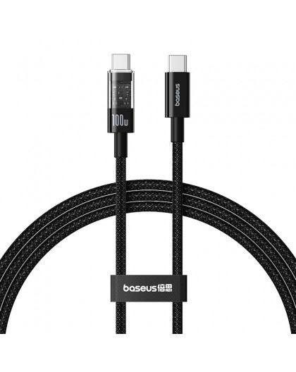 Baseus Gem USB C to USB C fast charging cable 1 m 100 W Black