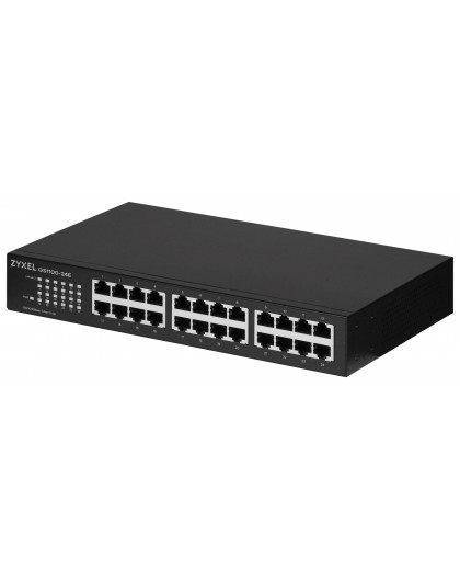 Zyxel GS1100-24E Unmanaged Gigabit Ethernet (10/100/1000) Black