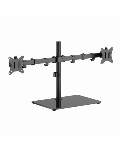 Gembird MS-D2ST-01 Dual monitor desk stand (rotate, tilt, swivel), 17”-32”, up to 9 kg, black