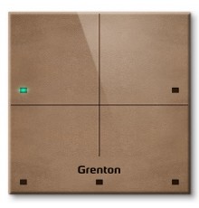 Grenton touch panel / 4 touch fields / TF-Bus / bright, natural leather front