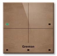 Grenton touch panel / 4 touch fields / TF-Bus / bright, natural leather front