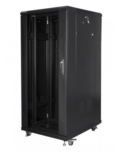Lanberg FF01-6827-12BL rack cabinet 27U Freestanding rack Black