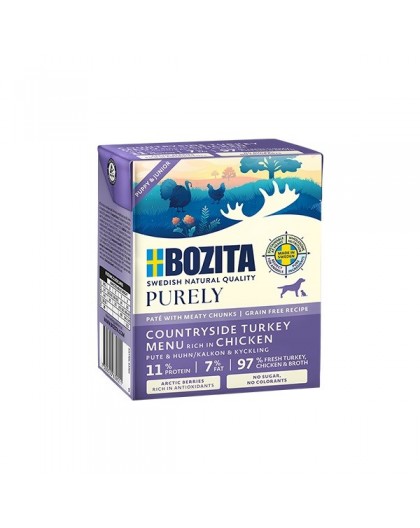 BOZITA Purely Paté Duoprotein Junior Chicken and turkey - wet dog food - 370g