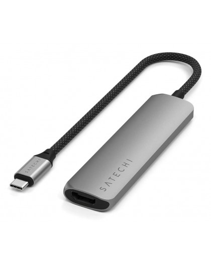Satechi ST-P4SM interface hub USB Type-C 10000 Mbit/s Grey