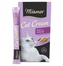 MIAMOR Cat Cream Malt & Cheese - cat treats - 6x15g