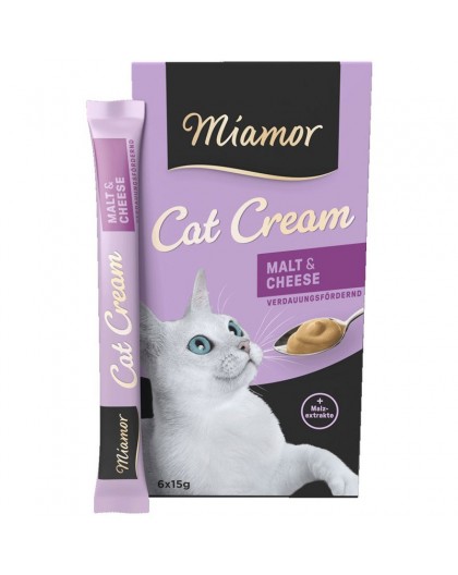 MIAMOR Cat Cream Malt & Cheese - cat treats - 6x15g
