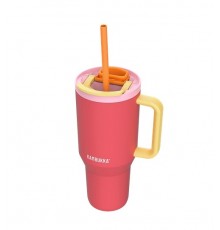 Thermal mug with telescopic straw Kambukka Rio Tumbler 950ml Pink Papaya