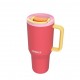Thermal mug with telescopic straw Kambukka Rio Tumbler 950ml Pink Papaya