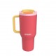 Thermal mug with telescopic straw Kambukka Rio Tumbler 950ml Pink Papaya