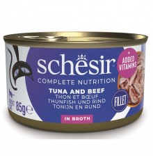 SCHESIR in cooking water Tuna with beef and rice - wet cat food - 85 g