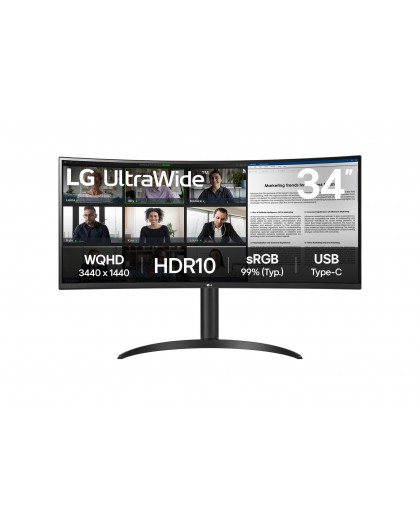 LG 34WR50QK-B computer monitor 86.4 cm (34") 3440 x 1440 pixels Wide Quad HD Black