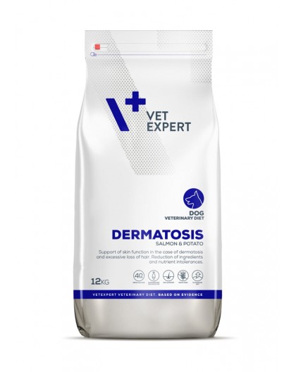 VET EXPERT Veterinary Diet Dermatosis Dog Salmon & Potato - dry dog food - 12 kg