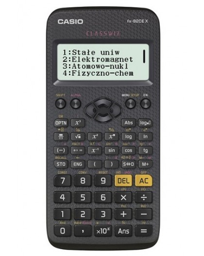 CASIO CALCULATOR SCIENTIFIC FX 82CEX BLACK, 12-DIGIT DISPLAY