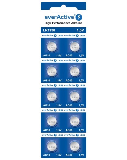 Mini alkaline batteries everActive G10 LR1130 LR54 10 pcs