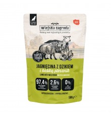 WIEJSKA ZAGRODA Lamb with wild boar - wet dog food - 500g