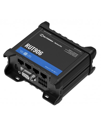 Teltonika RUT906 | Профессиональный промышленный 4G LTE маршрутизатор | Cat.4, WiFi, двойная SIM-карта, 1x WAN, 3x LAN, IP30