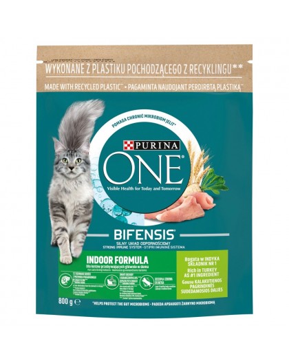 PURINA One Bifensis Adult Indoor - dry cat food - 800 g