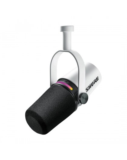 Shure MV7+-W - lectern/vocal microphone with XLR/USB-C connector, white
