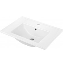 Ceramic recessed washbasin with space for a tap - 60 cm