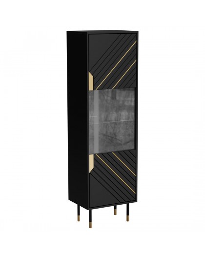 Cama MOUNTAIN display cabinet 54x40x180 black + gold