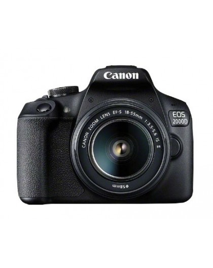 Canon EOS 2000D BK 18-55 IS II EU26 SLR Camera Kit 24.1 MP CMOS 6000 x 4000 pixels Black