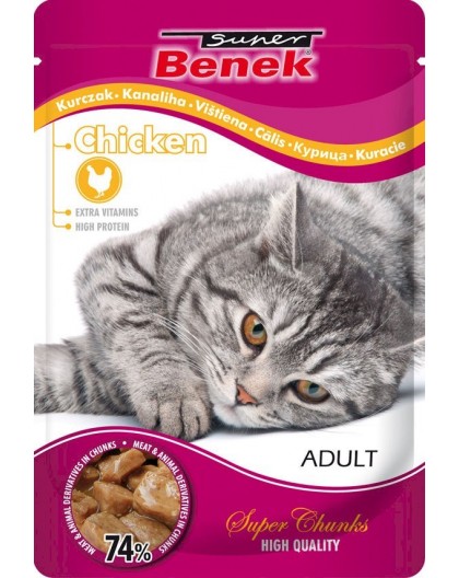 SUPER BENEK Chicken in sauce - wet cat food - 100 g