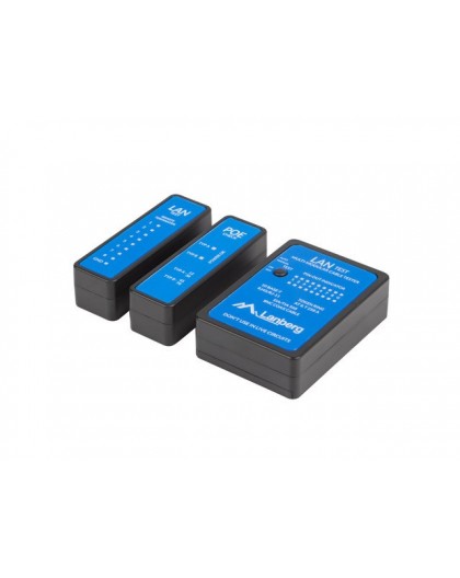 Lanberg NT-0404 network cable tester PoE tester Black, Blue