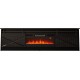 RTV GRANERO + fireplace cabinet 200x56.7x35 black/black gloss