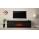 RTV GRANERO + fireplace cabinet 200x56.7x35 black/black gloss