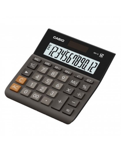 Casio MH-12BK-S 12-digit black office calculator
