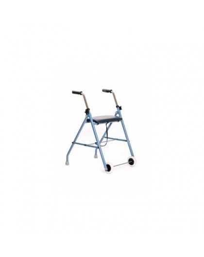 Two-wheel rehabilitation support - walker Blue black