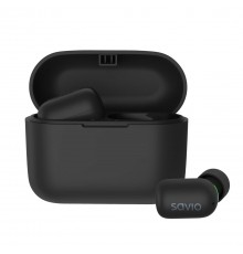 Savio TWS-09 IPX5 headphones/headset Wireless In-ear Music Bluetooth Black