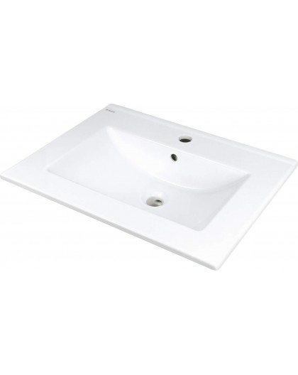 Built-in ceramic basin with tap space