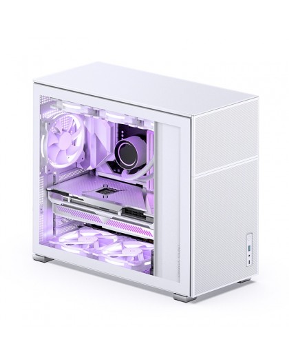 Jonsbo D41 MESH ATX Case, Tempered Glass - white