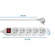 Esperanza ELK215W power extension 3 m 5 AC outlet(s) Indoor White