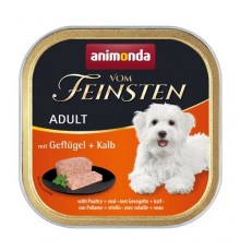 ANIMONDA Vom Feinsten Adult Poultry and veal - wet dog food - 150g