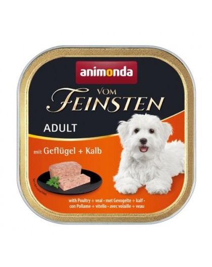 ANIMONDA Vom Feinsten Adult Poultry and veal - wet dog food - 150g