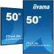 iiyama 50" 4K UHD professional digital signage display with advanced control and connectivity options