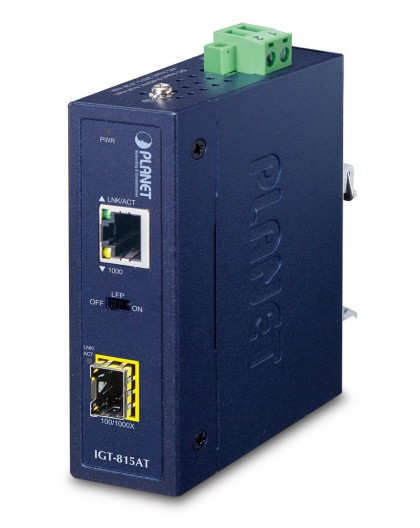 PLANET IGT-815AT network media converter 1000 Mbit/s Multi-mode, Single-mode Blue